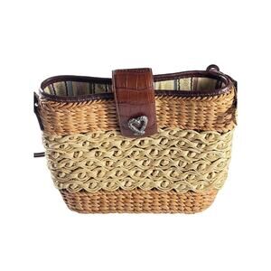 Brighton woven straw shoulder bag